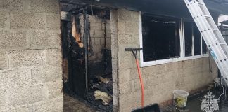 В поселке Ухолово горела хозяйственная постройка